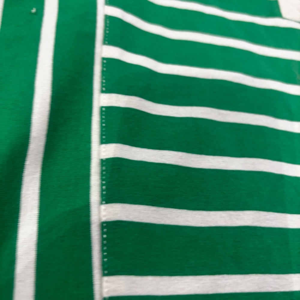 NWT Free Assembly Green White Striped Polo Shirt XS - Picture 6 of 11